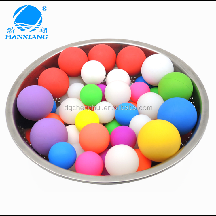Custom 15Mm 27Mm 32Mm 45Mm 60Mm Solid Colorful High Bouncing Ball Toy Rubber Pet Dog silicon Color Rubber Bouncy Bouncing Ball