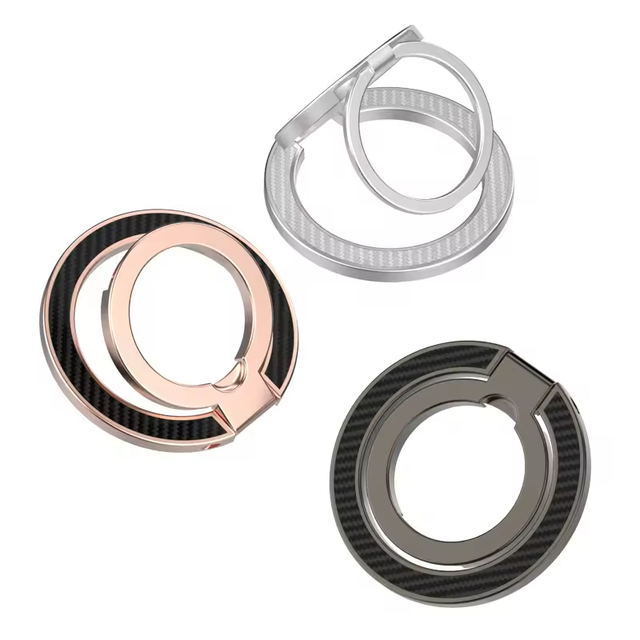 Double Sided Magnetic Ring Buckle Holder Ultra Thin Portable Foldable Desktop Mobile Phone Holder Magnetic Holder