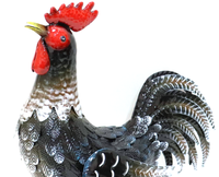 Statue de coq en métal MR, décoration de jardin classique faite à la main, ornement de pelouse, décorations de patio et de jardin.