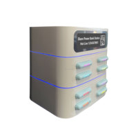 Station de location de batteries externes à 8 baies, en ABS, 5V2A, avec support vocal OEM