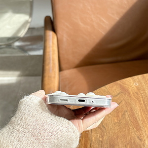 <span class=keywords><strong>Coque</strong></span> de téléphone 3D avec nœud en perles et cœur pour <span class=keywords><strong>Samsung</strong></span> S25 ultra S24 S23 A05 A16 07, design personnalisé avec paillettes époxy, vente en gros d'usine - Product Image 4