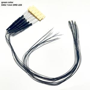 0402 sd हरे रंग 520-525nm बाहरी प्रतिरोध के साथ 20 सेमी प्रीवायर्ड एलईडी एलईडी एलईडी 12v फॉरवर्ड वोल्टेज स्पष्ट लेंस - Product Image 2