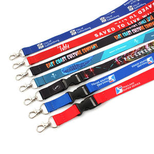 カスタムメイドのポリエステル昇華プリント入りランヤードキーホルダーとIDバッジネックレス、パーソナライズされたアクセサリー - Product Image 1