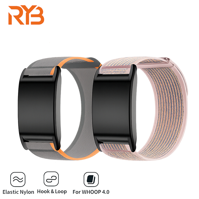 Elastic Nylon Smart Watch Strap for WHOOP 4.0 Breathable Sports Watch Band Adjustable Wristband for Fitness
