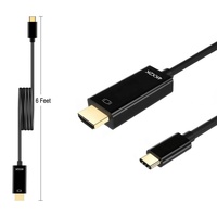 Kabel Adaptor USB Type C ke HDMI 4K HD Terbaru 4K 60Hz 4K 30Hz 1080P Type-C ke HDMI 1.8m Kabel USB C HDMI
