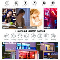 Plafonnier LED intelligent 24W WiFi CCT dimmable et coloré, contrôle vocal et via l'application Tuya, en aluminium fin RGBW, certifié CE EMC ETL, directement de l'usine