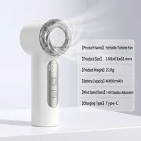 Ventilateur portable sans pales T72 USB - Alimenté par batterie/électricité pour une utilisation en extérieur et en voiture