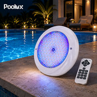 Projecteur LED pour piscine Poolux 100% résine, étanche IP68, PC RGB 18W 12V SMD2835, lampe sous-marine murale pour piscine