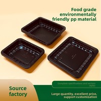 Barquette carrée en plastique PP de qualité alimentaire pour fruits frais de supermarché, à usage unique, pour la conservation de la fraîcheur