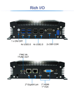 Dual Lan 2 COM Computadora industrial PC Intel Core I3 I5 I7 Pantalla dual 8USB Sistema integrado de control de automatización industrial