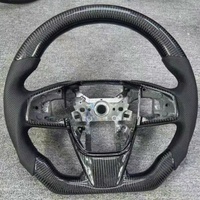 Volant personnalisé en forme de D véritable volant en Fiber de carbone forgé pour Honda Civic Type R 10e génération Accord CRV XRV