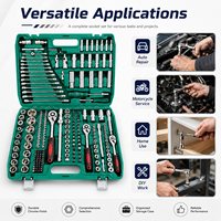 Ensemble d'outils de réparation automobile en gros, jeu de clés à douilles et clés à cliquet pour réparation automobile, 216 pièces