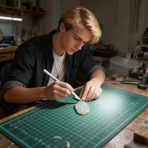 Tự làm việc nghệ thuật cắt sở thích Stencil scrapbooking A5 Kit Tự Chữa Bệnh may Mat & exacto dao chính xác khắc làm bằng nhựa - Product Image 5