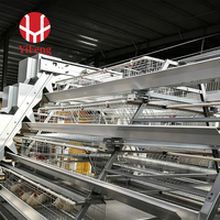 Cage à poulettes automatique haute densité à 3, 4 ou 5 niveaux en fil d'acier galvanisé, cage d'élevage de poussins en A pour usage commercial en élevage avicole