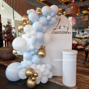 New Arrival Elegant Modern Wooden Pedestal Display <b>Stand</b> | Wholesale Party Event <b>Plinth</b> for Cake Floral Balloon Decorations - Product Image 2