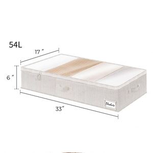 Foldable Flat Low Organizer Box for <b>Under</b> <b>Bed</b> Storage for Clothes Quilts Toys Dormitory Storage Foldable <b>Drawer</b> Style - Product Image 2
