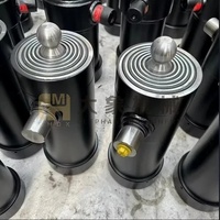 Cylindre hydraulique télescopique multi-étages robuste à montage sur trunnion pour camion benne