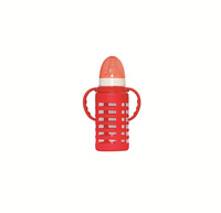 Biberon en verre de haute qualité 120ML matériau sain sans BPA pour nouveau-né 0-12 mois avec couvercle d'étanchéité en silicone