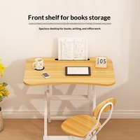 Ensemble de bureau et chaise pliables pour enfants, pour une utilisation à domicile, table d'écriture simple pour les devoirs des élèves du primaire