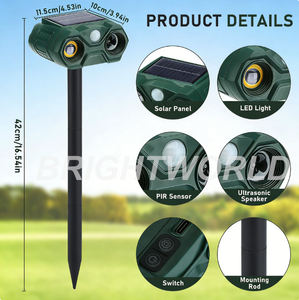 अलार्म सौर अल्ट्रासोनिक एब्स पशु सरीसृप आउटडोर हिरण गिलहरी बिल्ली का शिकार खरगोश कुत्ता निवारक - Product Image 4
