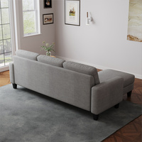 Canapé d'angle en tissu personnalisable pour salon, avec ottoman amovible et fauteuils, ensemble de canapés pour appartement
