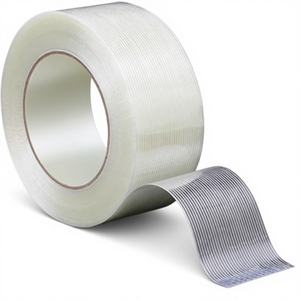 סרט הדבקה חד צדדי עמיד בטמפרטורות גבוהות, עשוי מבד זכוכית וסיבי זכוכית, באורך 140 מטר, חזק במיוחד לאיטום קרטונים - Product Image 3