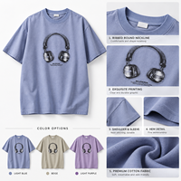 T-shirt à manches courtes pour homme avec imprimé graffiti, style hip-hop, motif esquisse, en coton oversize, décontracté, printemps-automne, vente en gros OEM