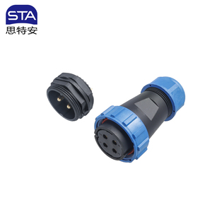 SP28航空プラグIP68バックナット防水2 3 3 4 5 6 7 8 9 10 12 14 16ピンプラグソケット電気ケーブルコネクタ - Product Image 2