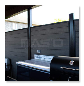 Telaio moderno in alluminio per esterni in legno composito di plastica porta recinzione facile montaggio pannelli di recinzione compositi - Product Image 5