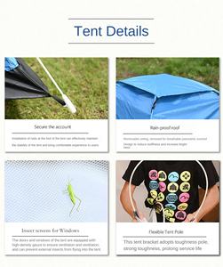 Solo verano al aire libre impermeable playa campistas tienda de campaña lanzada a mano 1-2 personas portátil familia lujo fiesta uso - Product Image 5