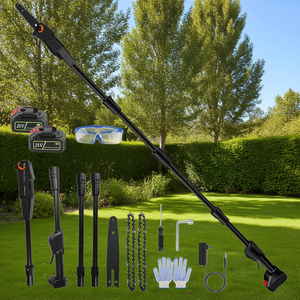 Tronçonneuse électrique sans fil à perche extensible de 2,2 m avec guide-chaîne de 6 pouces, outil de jardinage à batterie pour l'élagage et la taille - Product Image 2