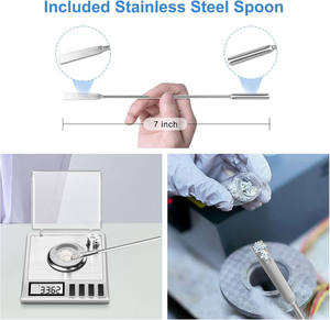 Bilancia elettronica milligrammo 50g/0.001g portatile per gioielli con taratura pesi e pinzette per ricaricare la bilancia digitale - Product Image 5