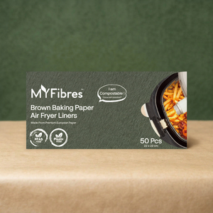 กระดาษรองอบยุโรปสำหรับหม้อทอดไร้น้ำมัน ขนาด 22 x 22 ซม. 50 แผ่น กระดาษรองอบกันติด ไม่ซึมไขมัน แบบใช้แล้วทิ้ง - Product Image 4