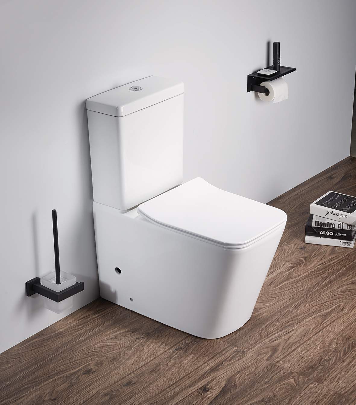 PATE 2920AMCセラミックWcリムレス床取り付けヨーロピアン