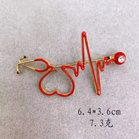 Broches en forme de stéthoscope d'infirmière pour femmes, accessoires de personnalité pour infirmières, cadeaux, épingles de chapeau et de revers