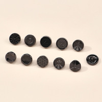 Nouveau style bouton-pression carré en alliage de zinc noir, motif gaufré vintage, à coudre pour Cheongsam, Hanfu, costumes Tang et gilets