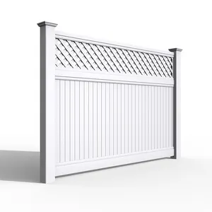 Hot Bán Nhà Máy PVC Hàng Rào Bán Buôn 6 * 8ft UV Bằng Chứng Bền Vững 100% Trinh Nữ Lưới Top Bảng Điều Chỉnh PVC Hàng Rào