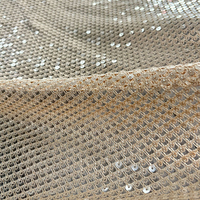 Tissu de broderie à sequins creux entièrement soluble dans l'eau haut de gamme pour vêtements de mode de luxe pour filles - Respirant, doux et confortable