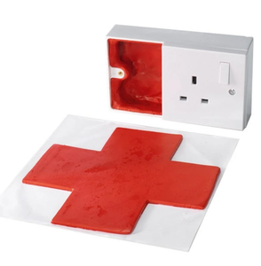 Barrière anti-<span class=keywords><strong>feu</strong></span> anti-<span class=keywords><strong>feu</strong></span> pour plombiers, mastic d'étanchéité de conduit, coussinets cuboïdes rouges pour plombiers, 17x17cm - Product Image 2