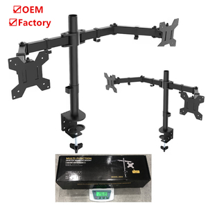 Z022 Máy tính để bàn màn hình núi đứng xoay 180 ° cho 15-33 "inch có thể điều chỉnh đôi cánh tay màn hình đứng - Product Image 1