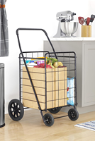 Économisez de l'espace Panier de rangement en fil métallique avec chariot à outils à roues