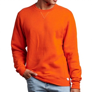 Sweat-shirt à col rond pour homme, 100% coton molletonné, pull décontracté streetwear, sweat-shirt épais uni, logo personnalisé - Product Image 3