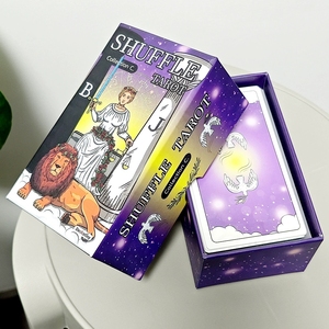 Impression de jeux de <span class=keywords><strong>cartes</strong></span> Oracle sur mesure de taille jumbo, bords dorés argentés de qualité supérieure, <span class=keywords><strong>cartes</strong></span> de tarot dans une boîte cadeau rigide avec couvercle <span class=keywords><strong>et</strong></span> base, faible MOQ - Product Image 2