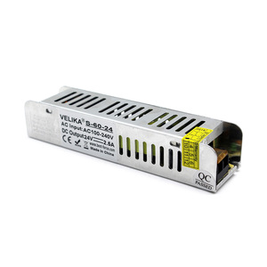 เวลิก้า S-60-24 24V 60W แหล่งจ่ายไฟแบบสวิตชิ่งเอาต์พุตเดี่ยวสำหรับแถบไฟ LED - Product Image 1