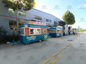 Carrito de Comida para Bar de Jugos, Remolque de Comida, Carrito de Venta de Hot Dogs, Tienda Móvil Expandible, Camioneta Galvanizada para Helados - Product Image 3