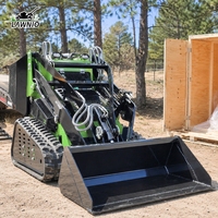 Mini-chargeuse LAWNIO avec système hydraulique à trois pompes et trois vannes, facile d'entretien pour les travaux agricoles, livraison gratuite