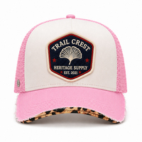 Casquette de baseball tendance en maille tissée avec logo personnalisé de haute qualité, bordure vieillie et broderie métallique, idéale pour l'extérieur - Vente en gros