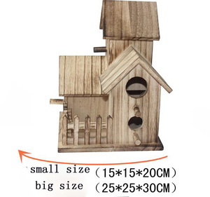 Nid d'oiseau en bois avec logo personnalisé en gros Boîtes en bois artisanales et panneaux muraux - Product Image 3