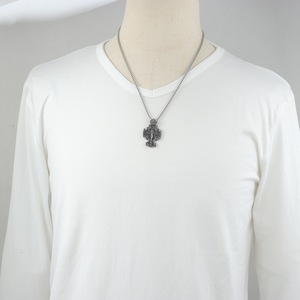 Yunnique – collier avec pendentif croix en acier inoxydable, unisexe, Style Punk Hip Hop, Design géométrique, bijoux à la mode - Product Image 2