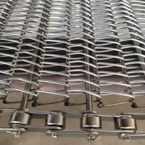 Sabuk konveyor rantai datar roti jaring kawat Spiral baja tahan karat - Product Image 2